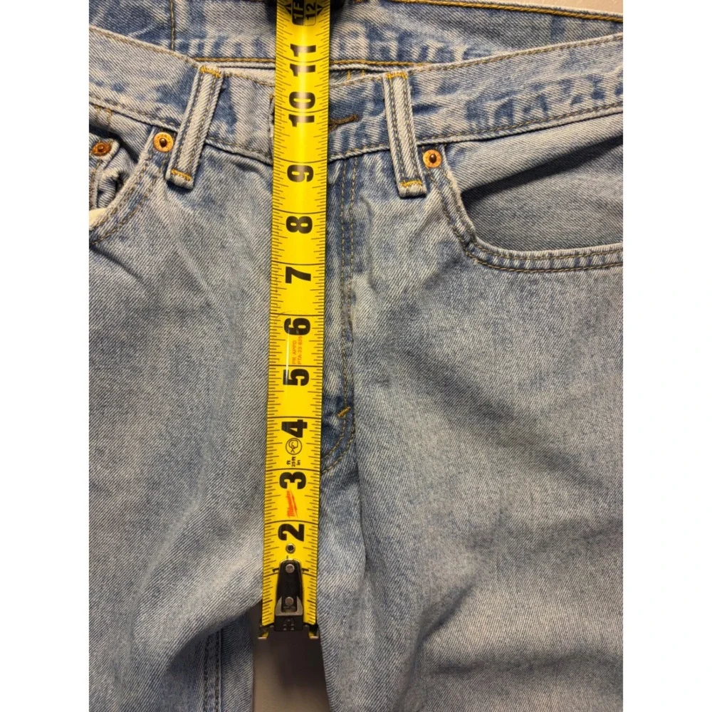 Levi's 505 Regular Fit Jeans Mens 31x31 Light Wash Blue Straight Leg Denim Cott